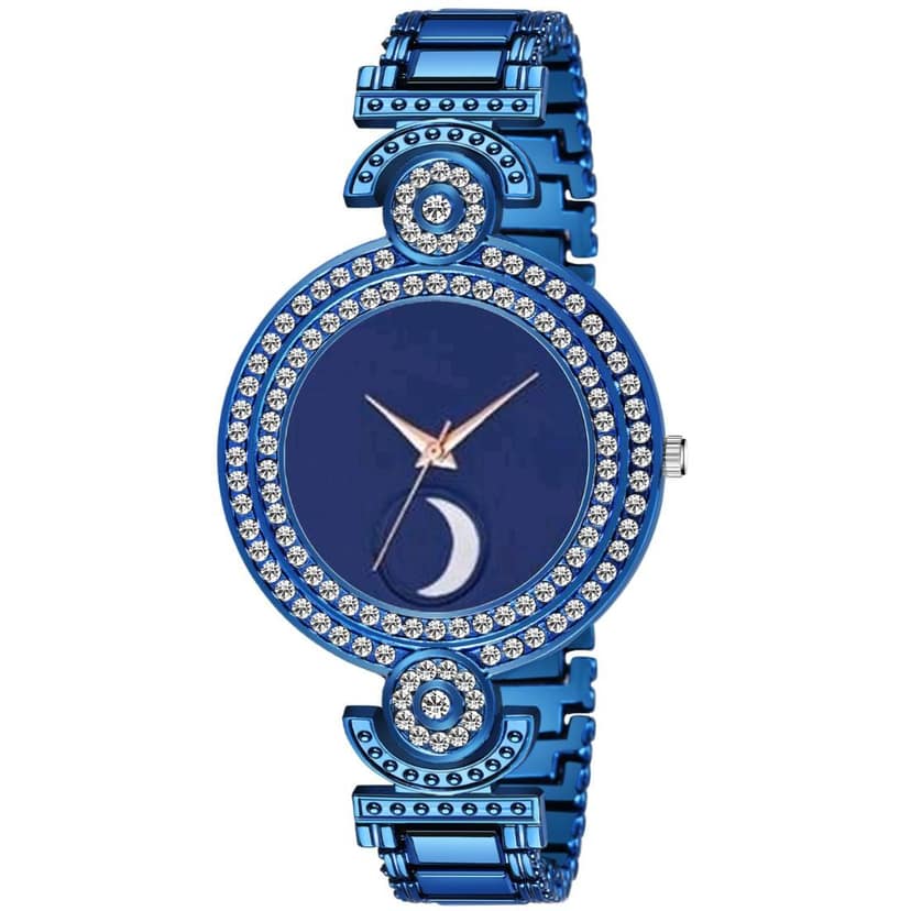 Bolun Blue Half Chand Dial Blue BD Girls and Women Watch view 2