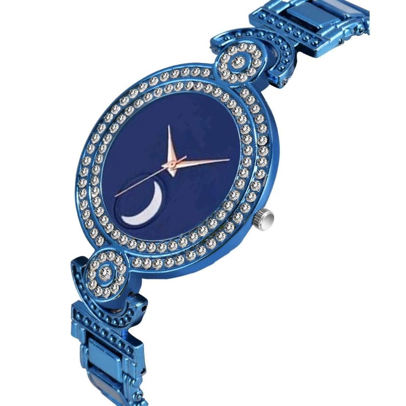 Bolun Blue Half Chand Dial Blue BD Girls and Women Watch view 3