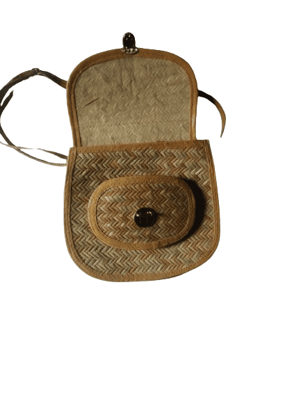 Sitalpati Woven Brown Homemade Sling Bag view 2