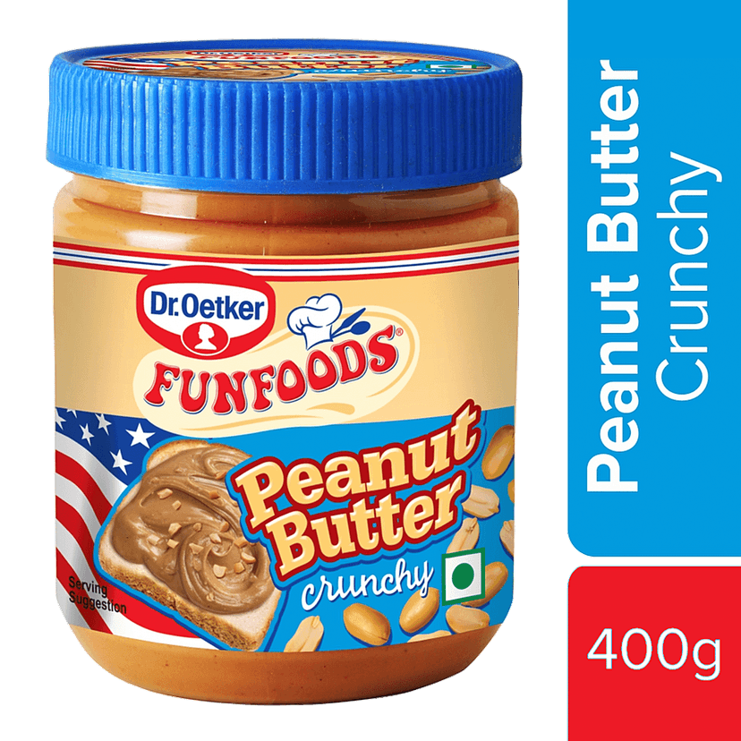 Dr. Oetker Funfoods Peanut Butter Crunchy, 400 G Jar