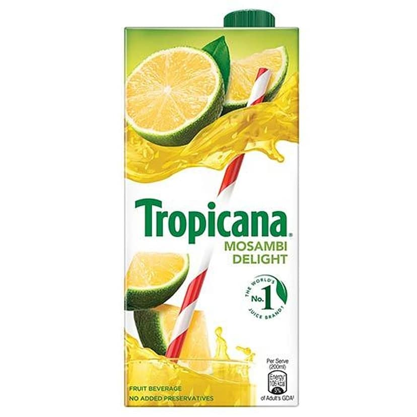 Tropicana Fruit Juice - Delight, Mosambi, 1 L view 2