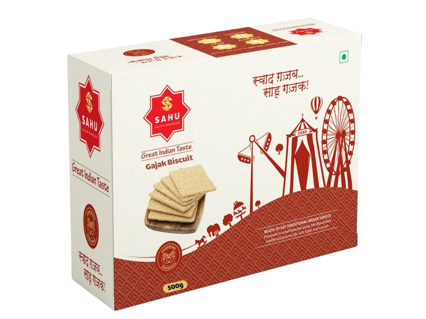 Sahu Gajak Bhandar Traditional Sesame Brittle, Til Patti Gajak - 500g