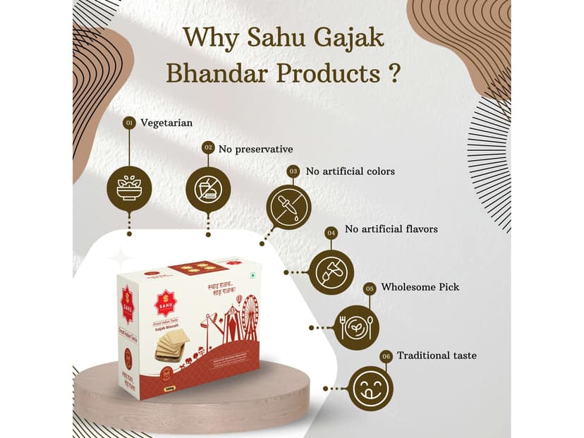 Sahu Gajak Bhandar Traditional Sesame Brittle, Til Patti Gajak - 500g view 4
