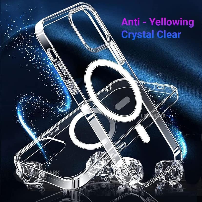 LIRAMARK Magnetic MagSafe Compatible Protective Clear TPU Case for Apple iPhone 13 (6.1 inches, Transparent) view 6
