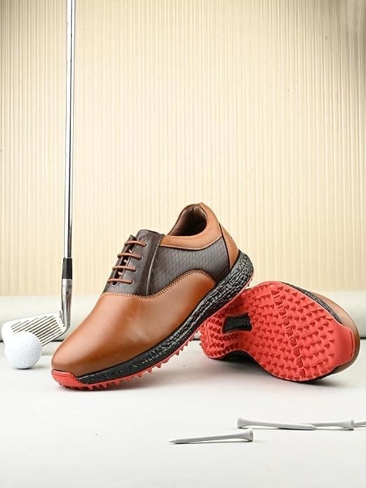HITCARO Men Proffessional Leather Golf Shoes | Lace-Up | Phylon Sole |Waterproof | Comfortable | Breathable | Sports Shoes view 2