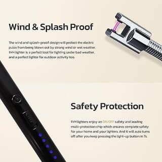 Gas Lighter for Kitchen Use C-Type Rechargeable Electric Gas Stove Candle Lighter with USB Charging Port 400 Uses in Single Charge view 9