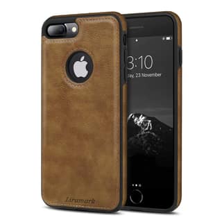 LIRAMARK PU Leather Flexible Back Cover Case Designed for iPhone 7 Plus / 8 Plus
