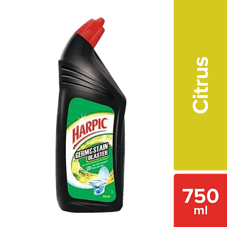 Harpic Germ & Stain Blaster Disinfectant Toilet Cleaner Liquid, Citrus, 750 Ml
