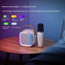 K12 Wireless Microphone with LED Speaker | Bluetooth Portable Singing Mic with RGB Lights & Voice Effects | Birthday Gift for Kids Musical Toys for Boys, Girls and Adults view 3