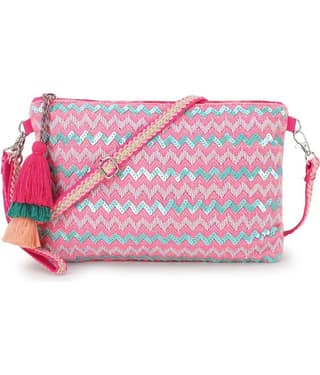 Anekaant Sling Bag Cotton Set of 1 ( Pink )