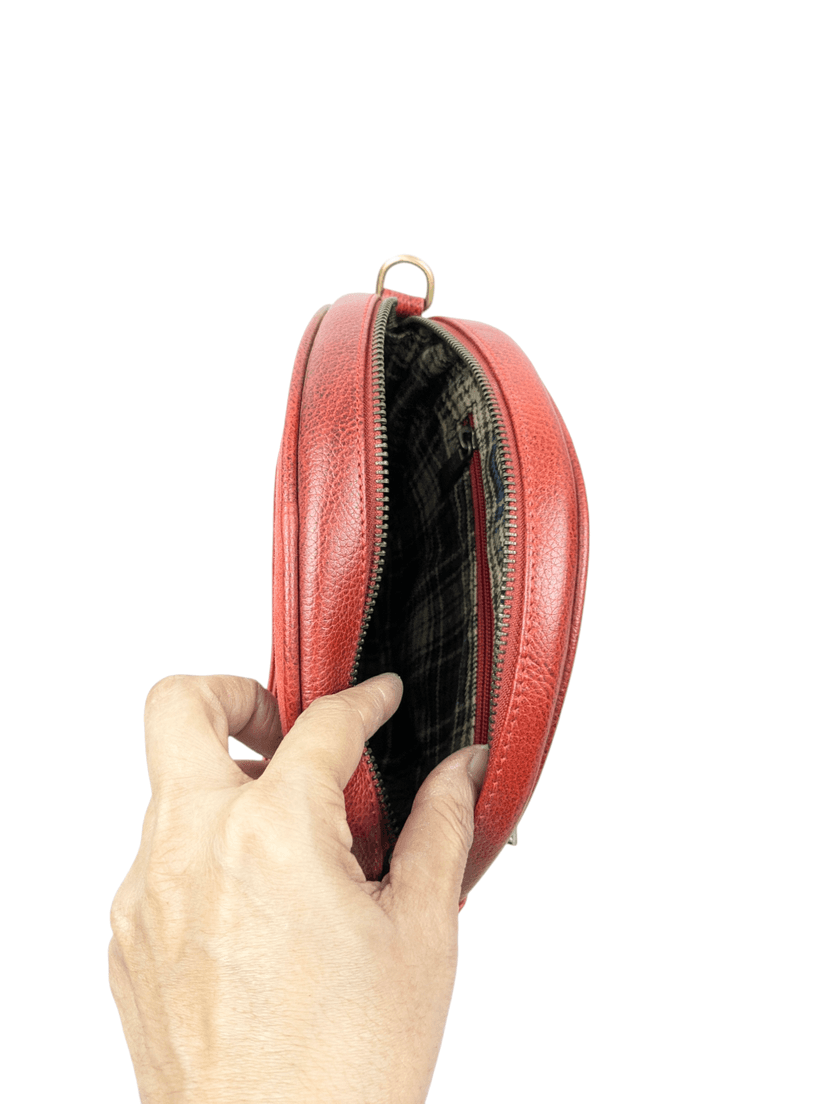 Ladies Sling Bag Round Red color view 4