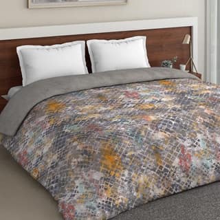 DDECOR - Zeta Collection 100% Cotton Abstract Pattern 136TC King Quilt |229 CM X 274 CM| - Grey
