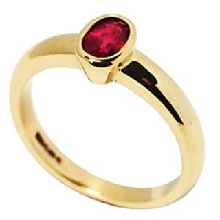 CEYLONMINE Ruby/ manik gold plated ring unheated & untreated gemstone ruby (chunni) ring for women & girl