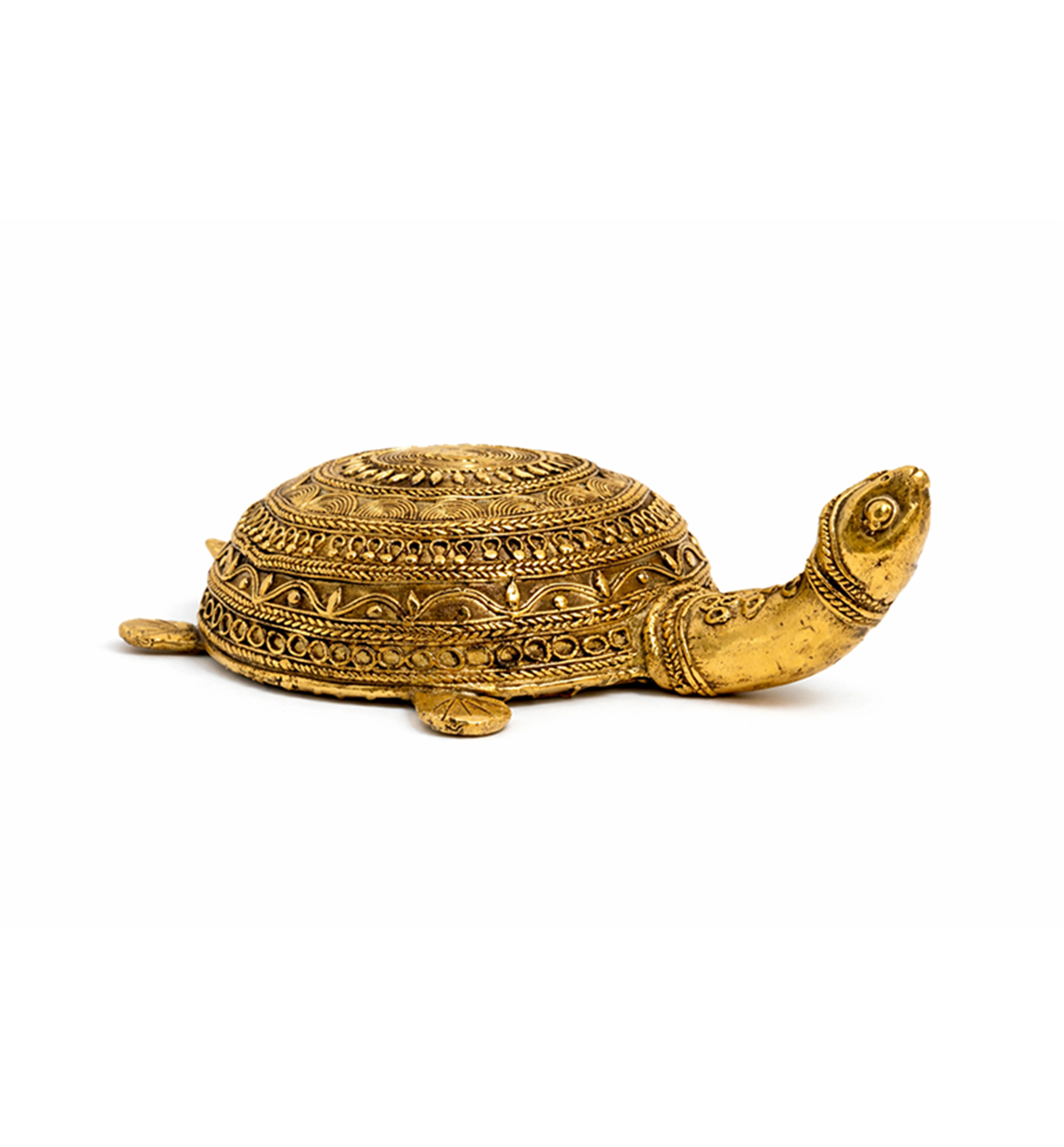 Handcrafted Brass Kachua (Tortoise) Showpiece – Large (Bhareva Craft) view 2