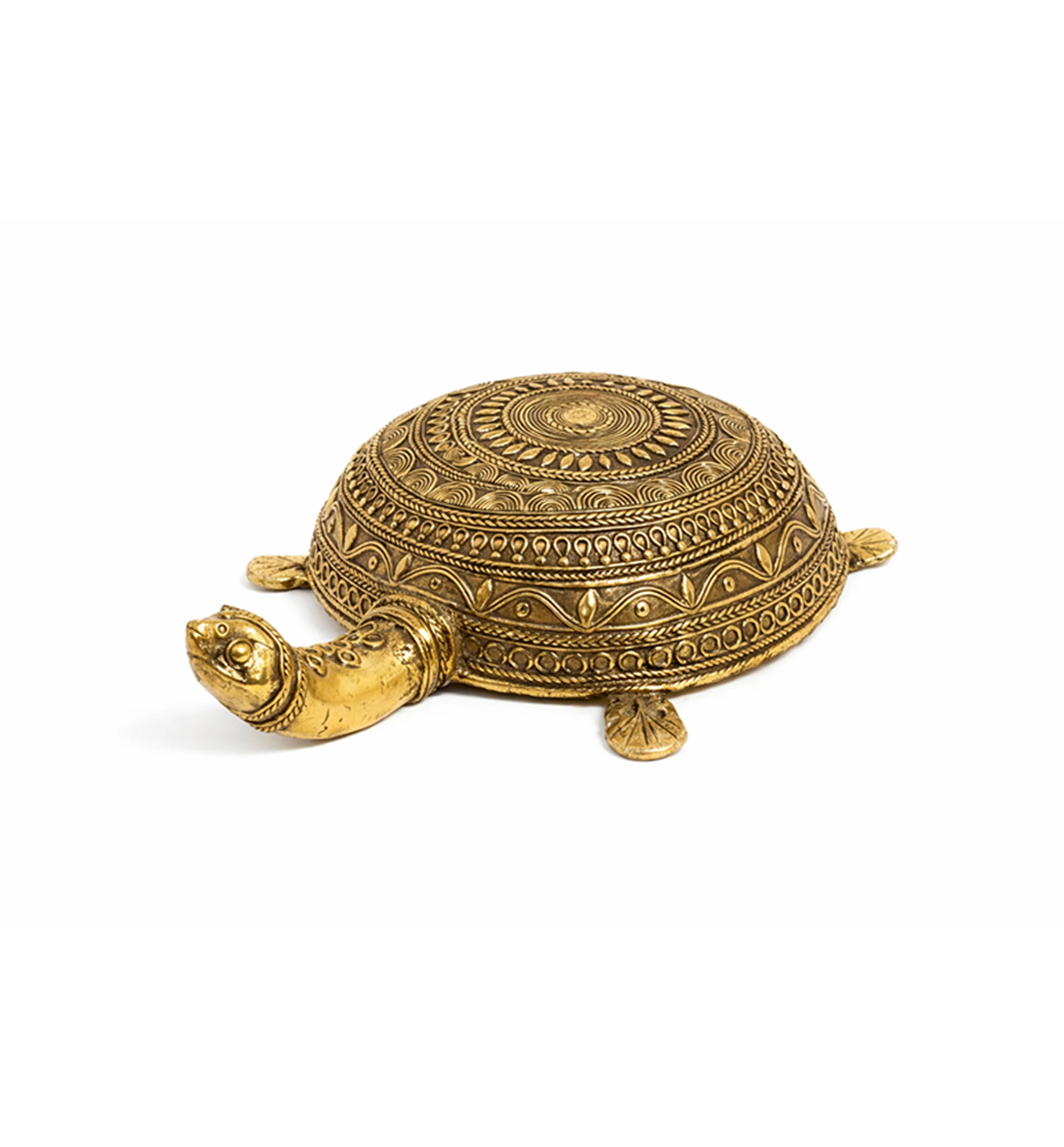 Handcrafted Brass Kachua (Tortoise) Showpiece – Large (Bhareva Craft) view 3