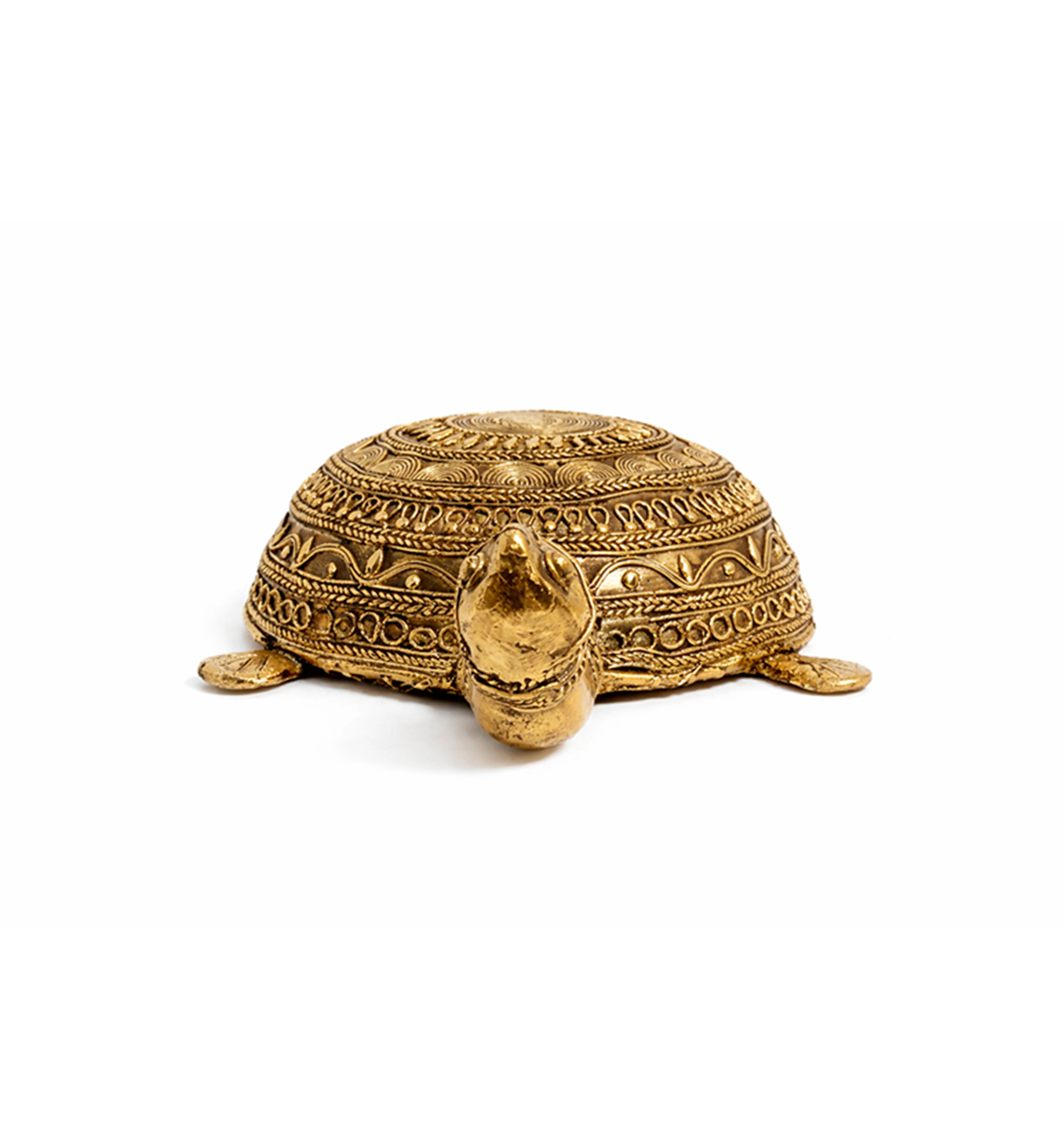 Handcrafted Brass Kachua (Tortoise) Showpiece – Large (Bhareva Craft) view 4
