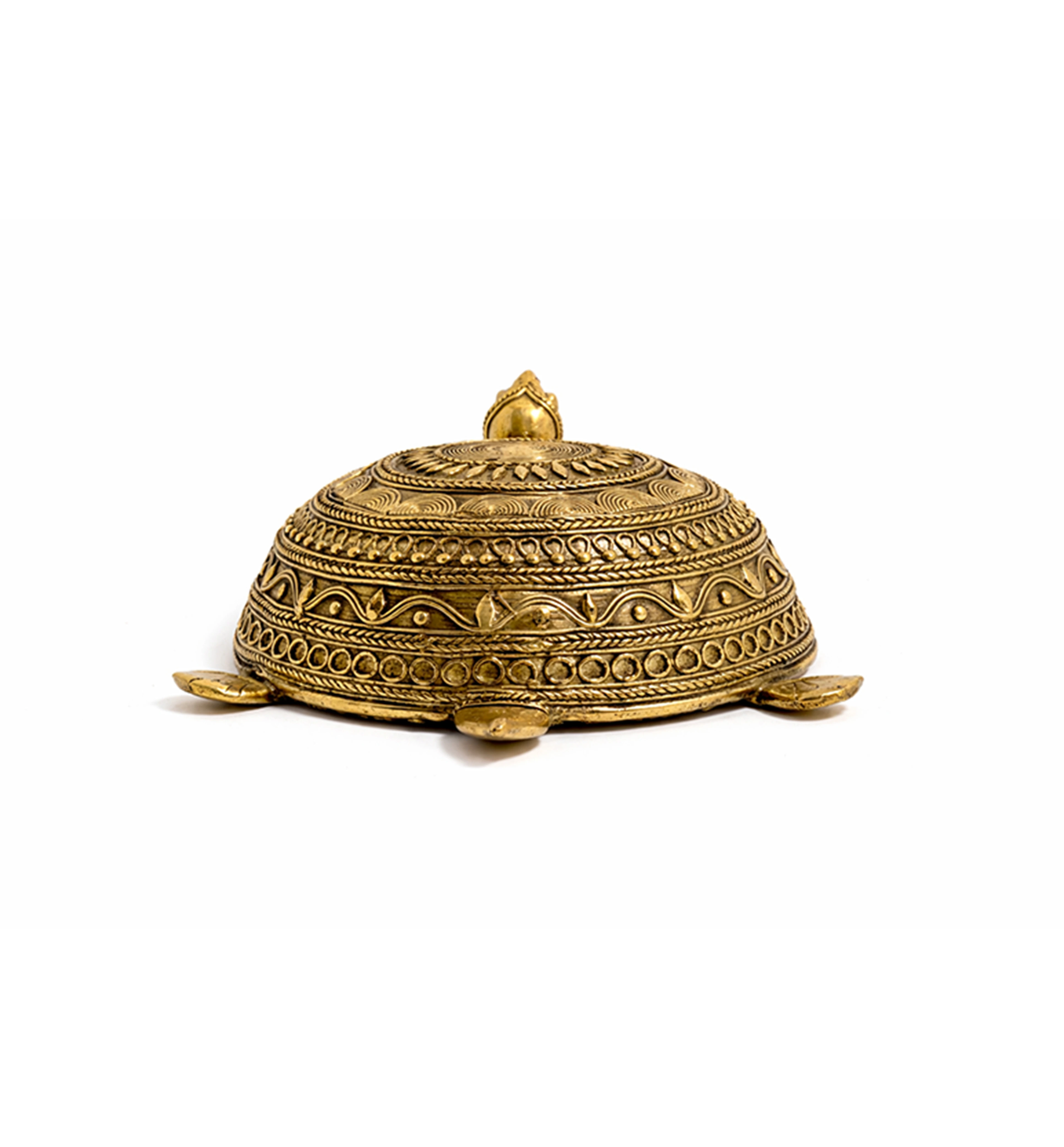 Handcrafted Brass Kachua (Tortoise) Showpiece – Large (Bhareva Craft) view 5