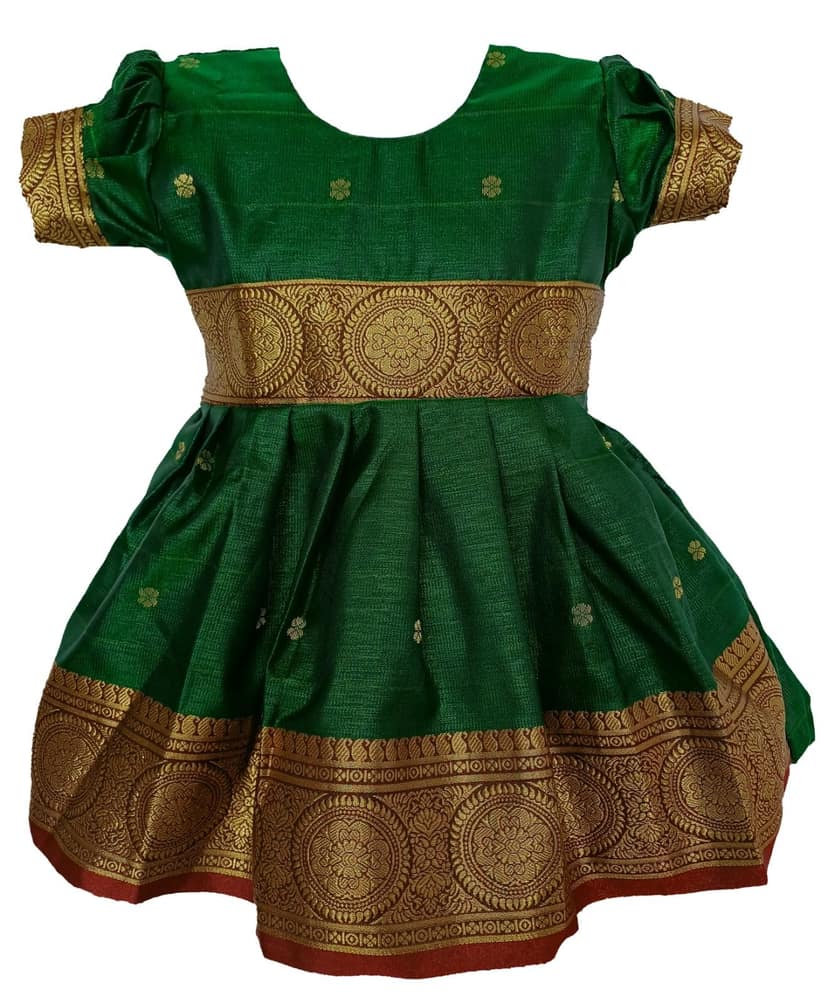 Mom and Me Satin Frock (in, Age, 3 Months, 6 Months, Regular, Green)