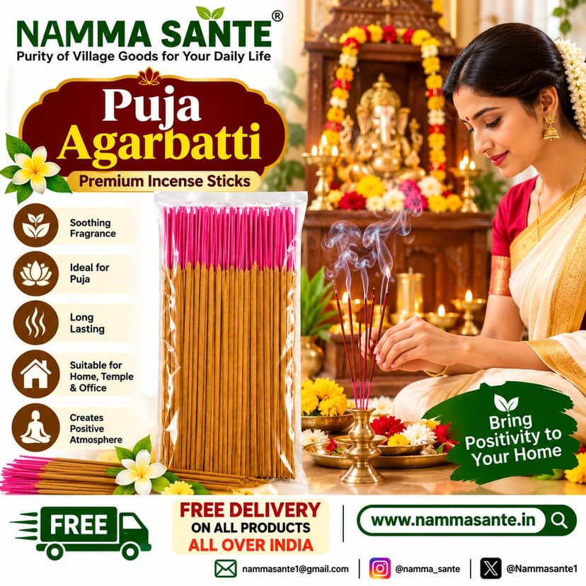 Puja Agarbatti | Premium Incense Sticks | Pooja Incense Sticks | Puja Dhoop Sticks | Fragrance Agarbatti view 5
