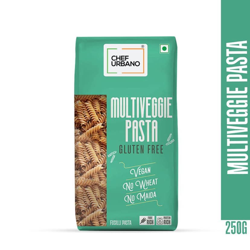 Chef Urbano Pasta Multi Veggie Fusilli Pouch 250 Gms (MRP: Rs. 210/-)