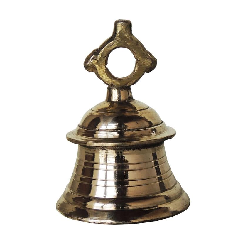 Brass Temple Hanging Ghanta, Hanging Bell, Ghanta 750 Gram - Handcrafted Temple Ghanta for Puja Use (ZMAS493 B) view 2