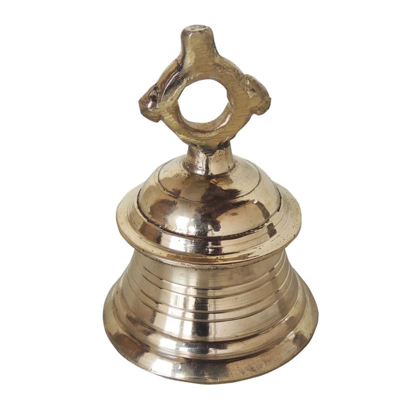 Brass Temple Hanging Ghanta, Hanging Bell, Ghanta 750 Gram - Handcrafted Temple Ghanta for Puja Use (ZMAS493 B) view 3