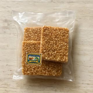 Korra. Kumari Angadi's til chikki - sesame brittle