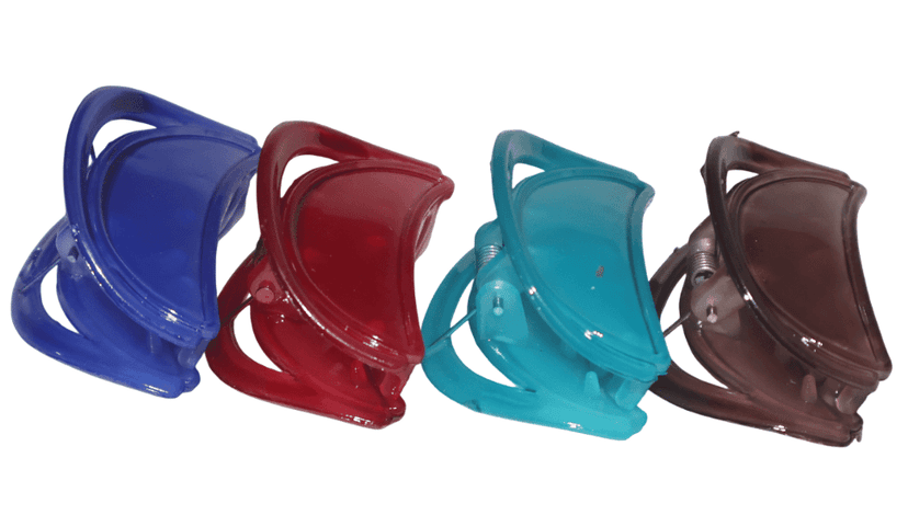 Set of 4 Assorted Vibrant Color Durable Plastic Hair Claw Clips for Women & Girls view 3