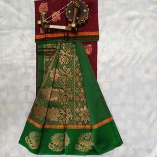 Silk Cotton Saree with Blouse