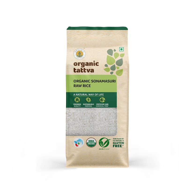 Organic Sonamasuri Raw Rice (white) 1kg