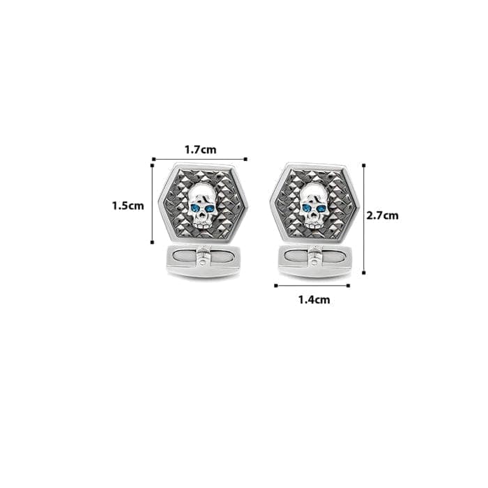 Silver Dangerous Skull Limited Edition Cufflinks view 4