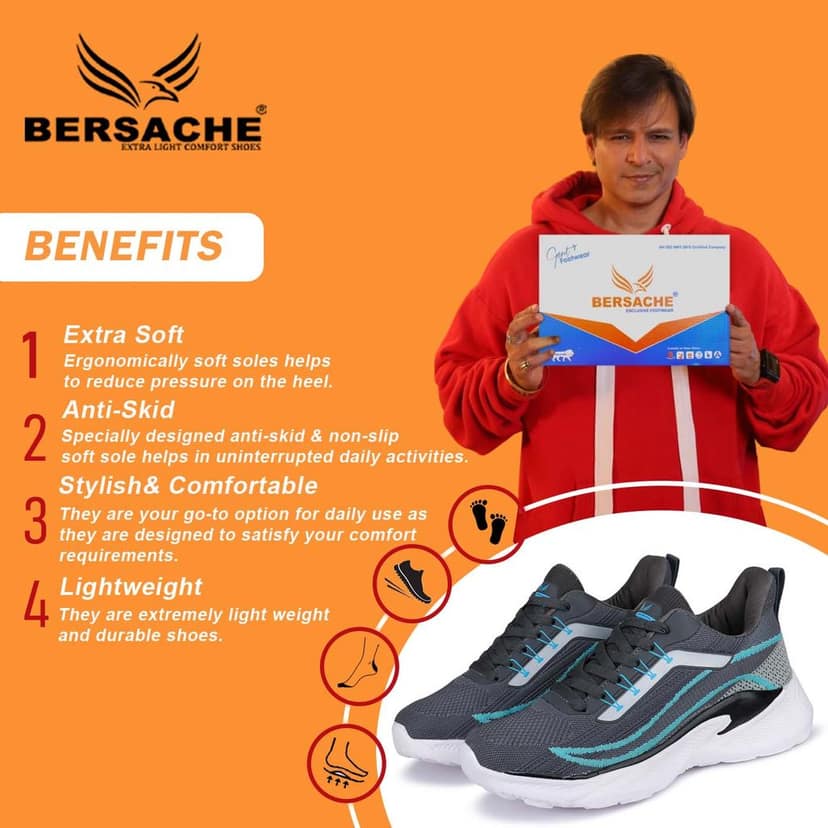 Bersache Premium Sports ,walking,Gym,cricket, Trending Running Shoes For Men's view 2