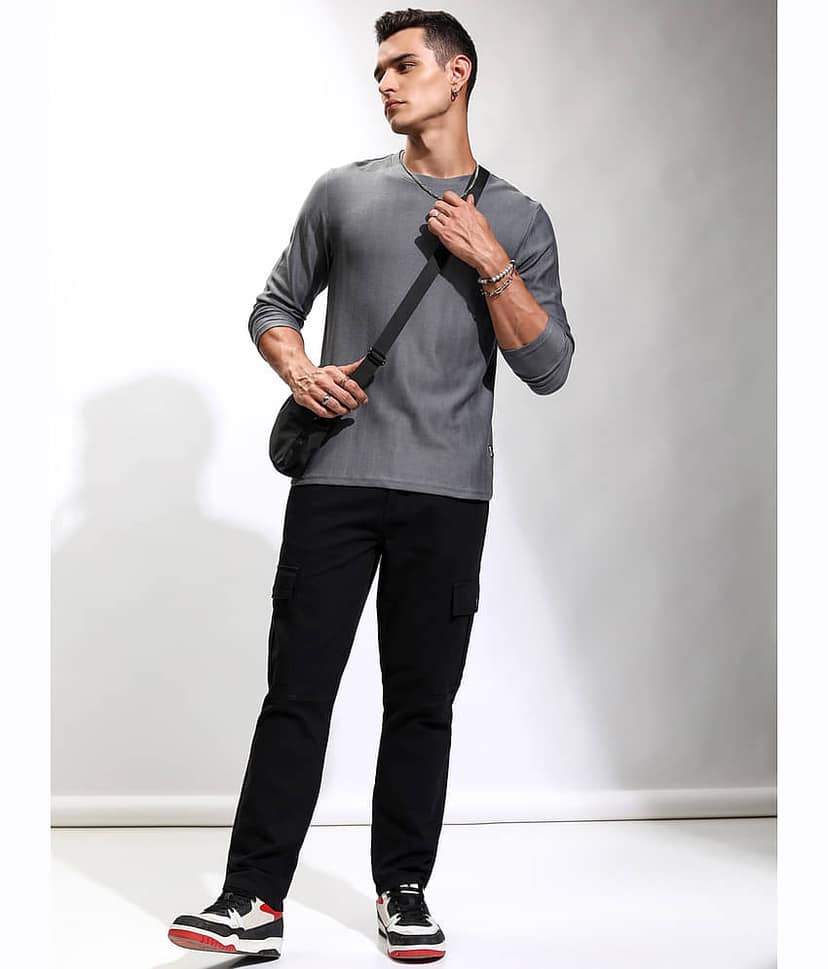 Highlander Straight Flat Men's Cargos - Black ( Pack of 1 ) view 2