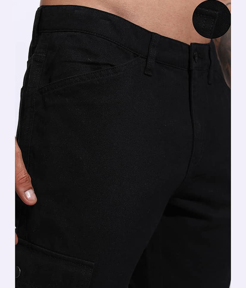 Highlander Straight Flat Men's Cargos - Black ( Pack of 1 ) view 5
