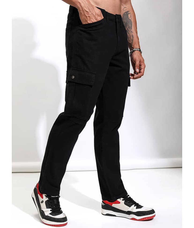 Highlander Straight Flat Men's Cargos - Black ( Pack of 1 ) view 6