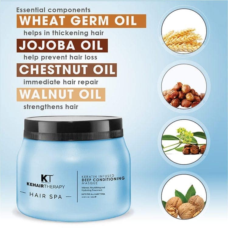 Keratin Infused Deep Conditioning Hair Masque | Intense Nourishment & Hydration Treatment | Sulfate-Free, Paraben-Free | 500ml view 3