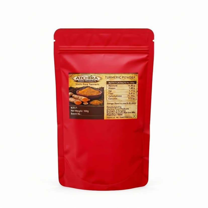 Turmeric Powder - 100 gm - One stand-up pouch view 2