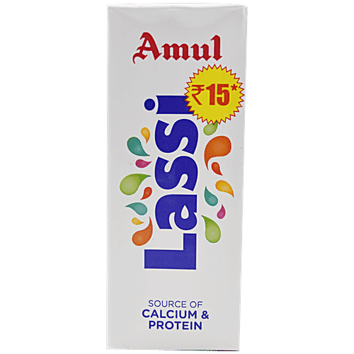 Amul Lassi - Rose Flavour, Source of Calcium & Protein, 200 ml Carton