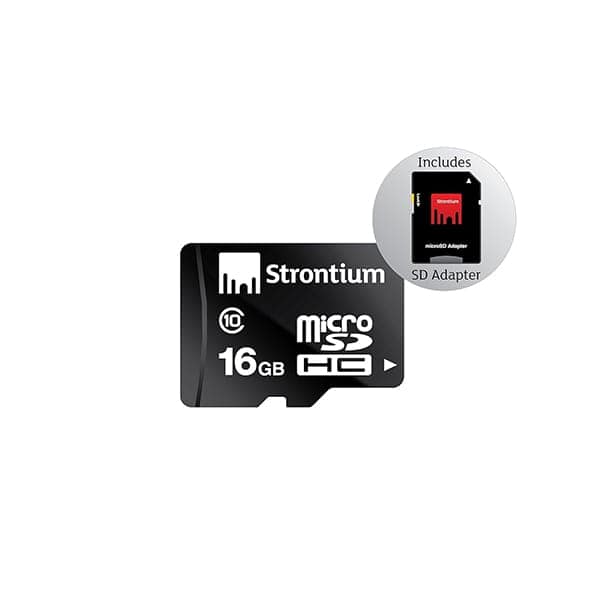 Strontium 16GB MicroSDHC Memory Card With Adapter view 2