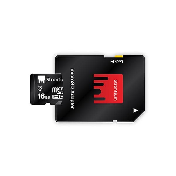 Strontium 16GB MicroSDHC Memory Card With Adapter view 3