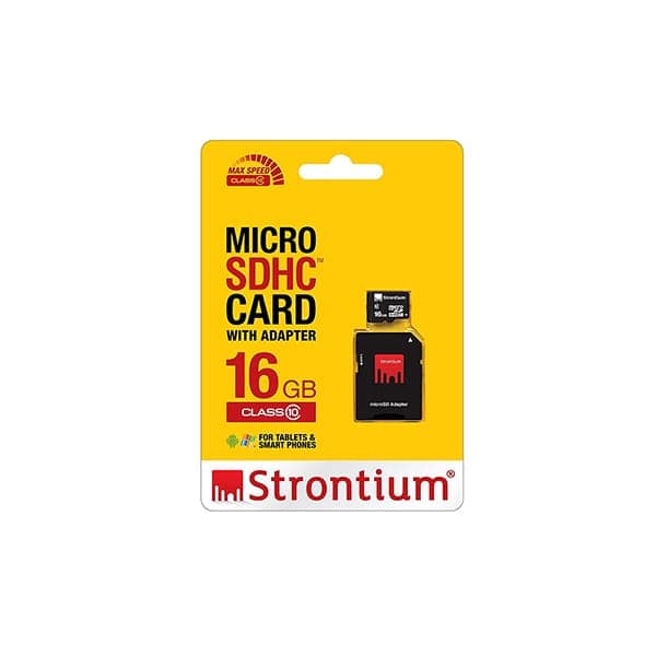 Strontium 16GB MicroSDHC Memory Card With Adapter view 4