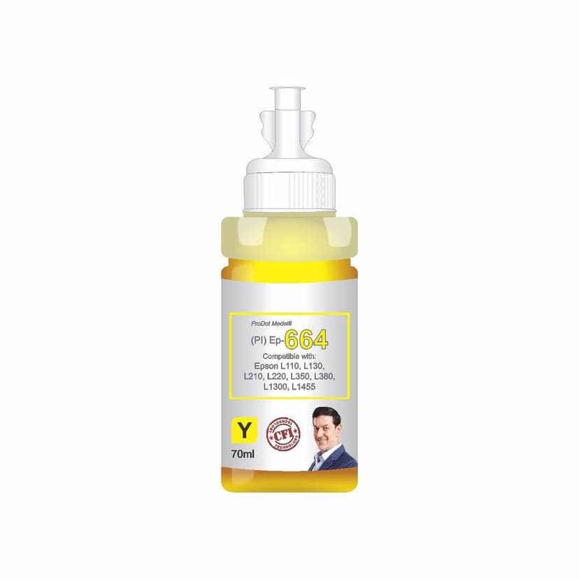 ProDot Ep-664 Inkjet Ink Refill Compatible with Epson L100, L130, L210, L220, L300, L310, L350, L355, L360, L380, L485, L565, L655, L1300, L1455 Ink Tank Printers