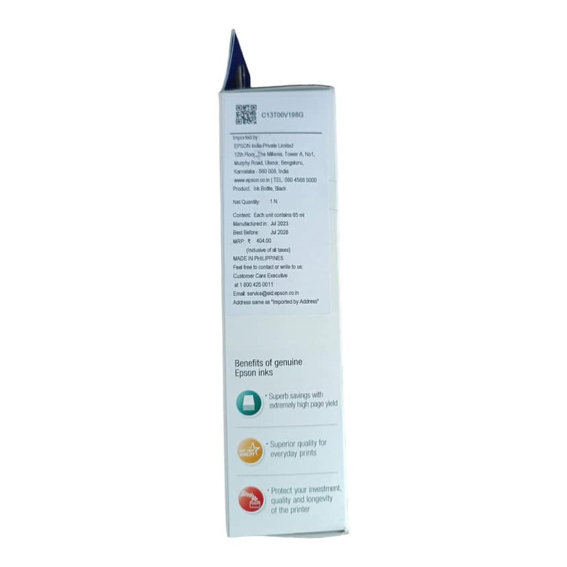 Epson 003 Black Ink Bottle 65 ml for EcoTank L1100 series / L1200 series / L3100 series / L3200 series / L5100 series / 5200 series printer view 4
