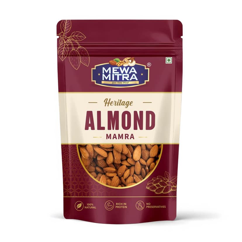 Mewa Mitra Premium Mamra Almonds 250g | Natural Mamra Badam | High Protein Dry Fruits