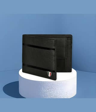 HRFSTAR PU Solid Men's Regular Wallet With 4 Slots For Card ( Black , Pack of 1 )