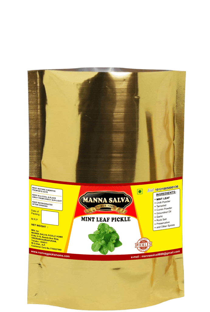 Manna Salva Pickles- MintLeaf Pickle - Veg Pickle view 2