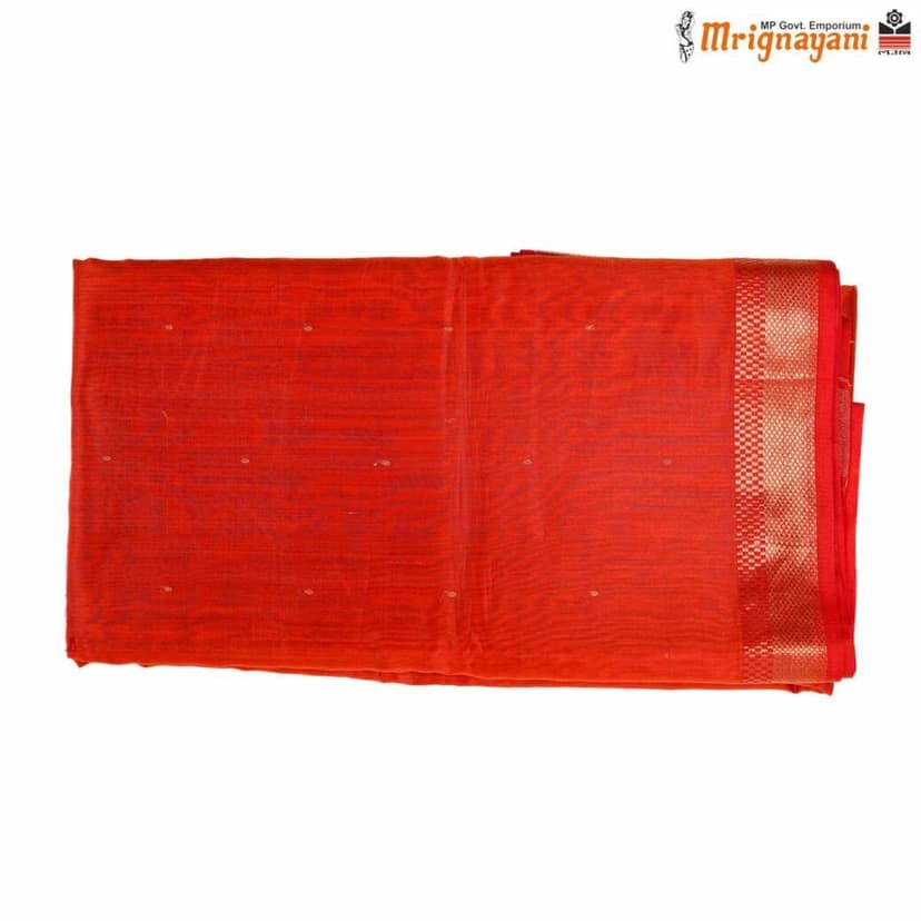 HANDLOOM MAHESHWARI SILK SAREE WITH BLOUSE (SKU - 3S0109030422, Saree- 1259) view 5