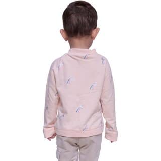 Printed Full Sleeves T-Shirt For Baby Boy (Pink) view 2