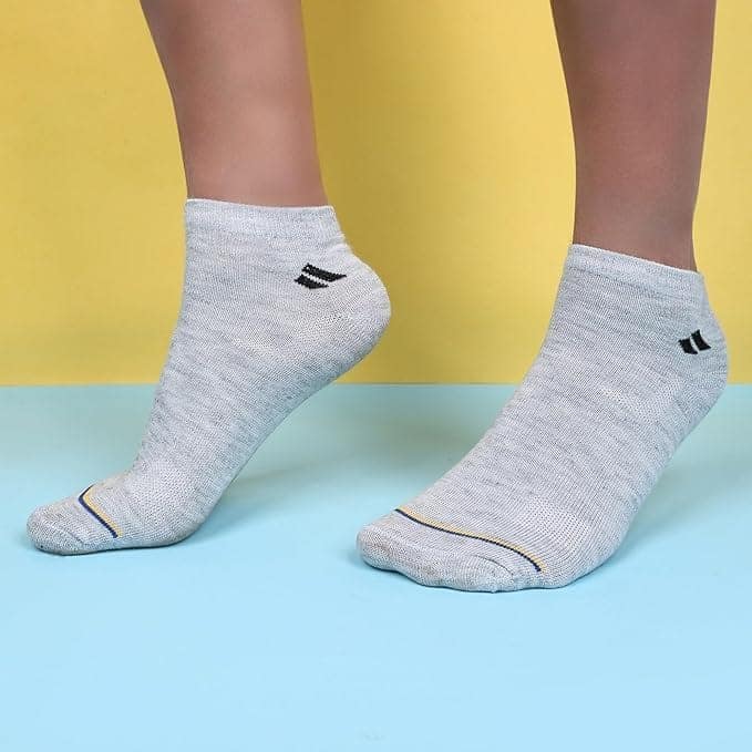 SJeware Unisex Cotton Men and Women Solid Ankle Length Socks (Pack Of 5), Assorted view 2
