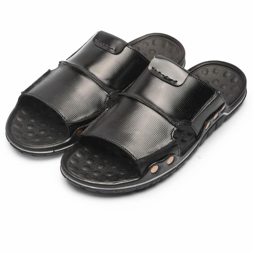 FEATHER LEATHER Genuine Leather Men's Flip-Flops Casual Slippers Daily Use Flip Comfortable Everyday Footwear view 6